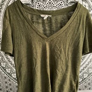 Olive/ army green v-neck